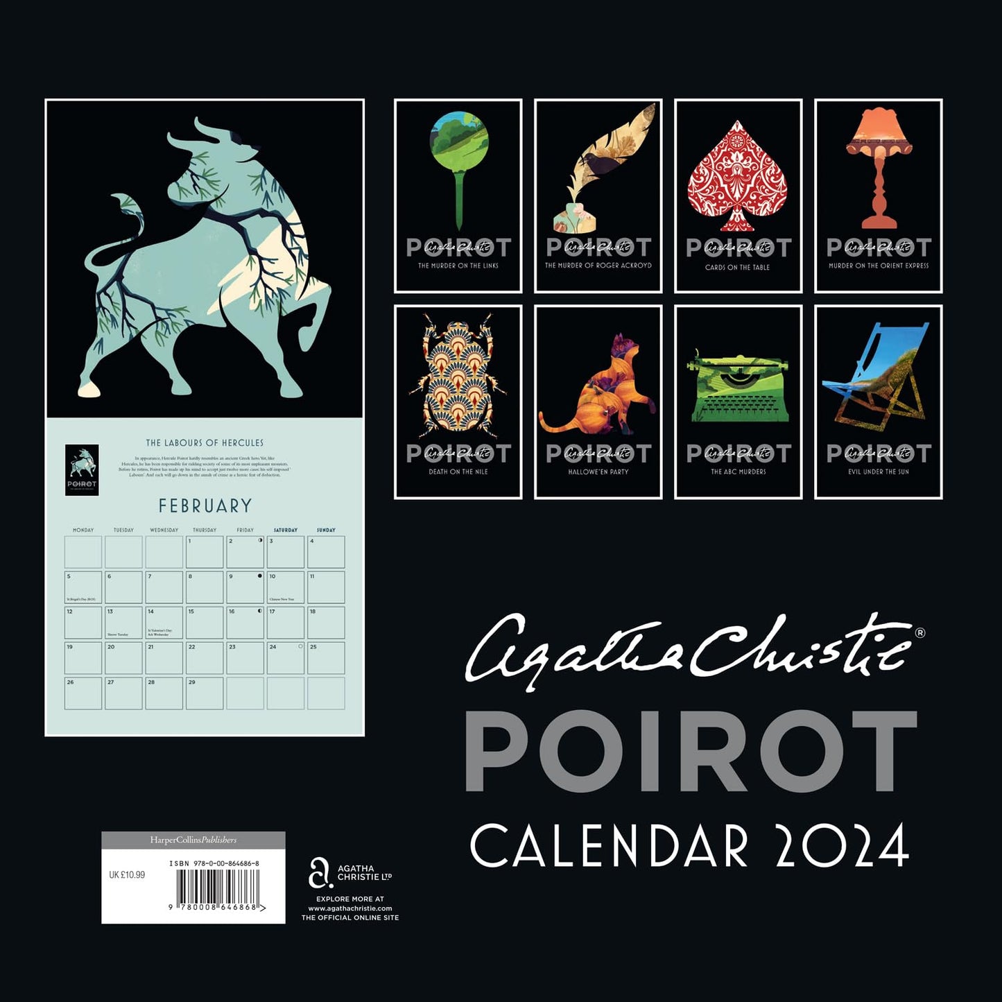 Agatha Christie Poirot Calendar 2024