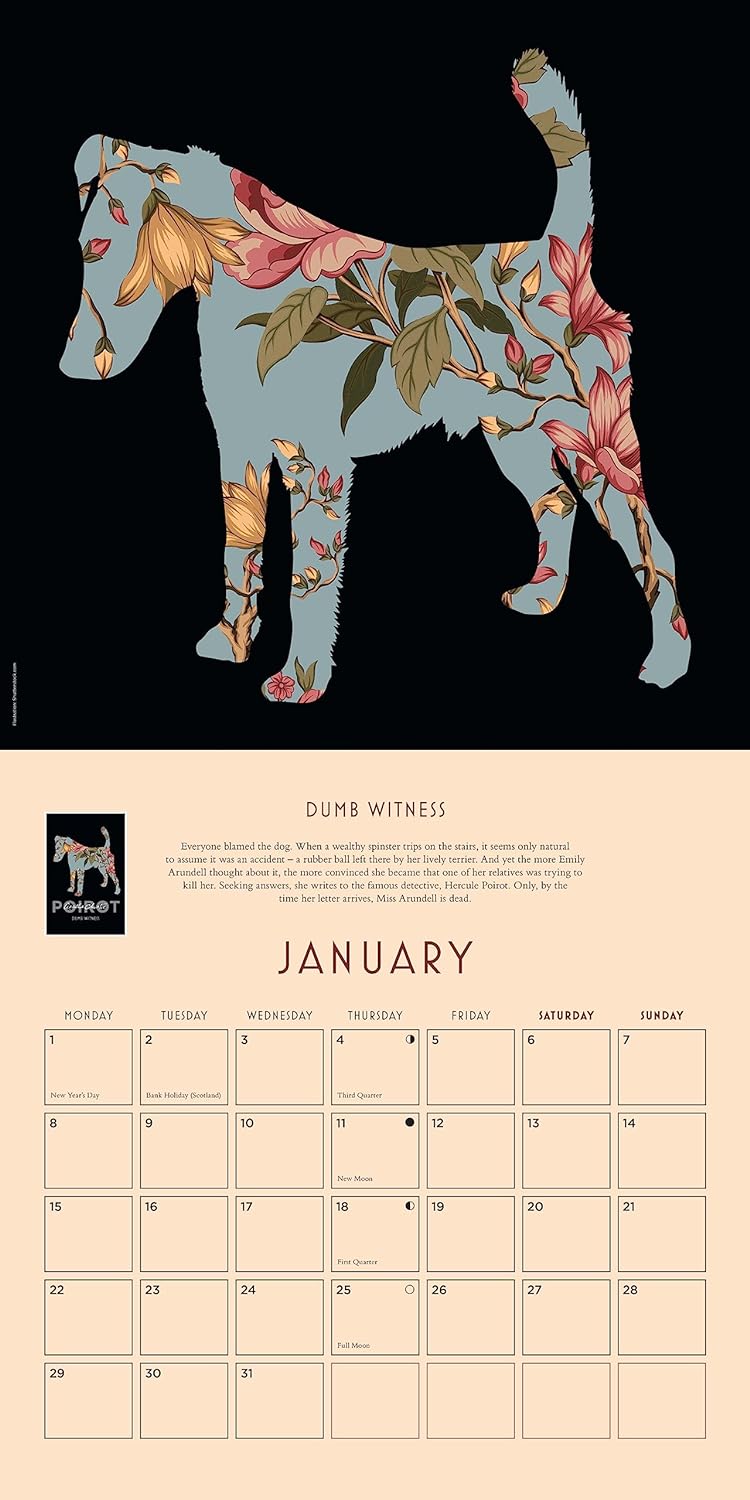 Agatha Christie Poirot Calendar 2024