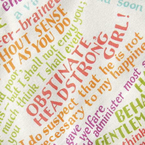 Jane Austen Insults Tea Towel
