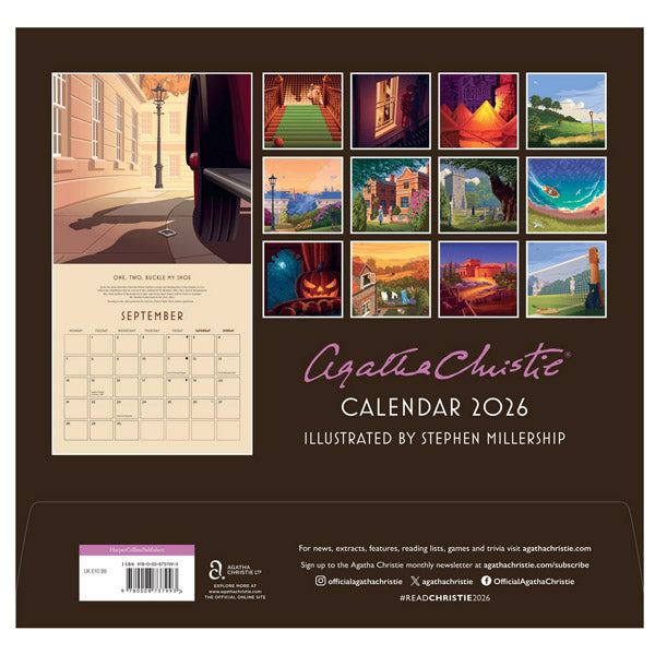 Agatha Christie 2026 Wall Calendar