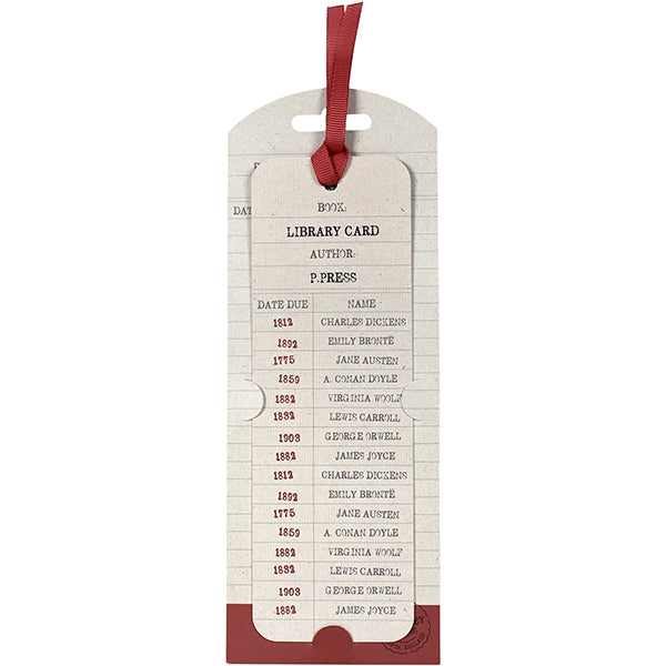 Library Card Bookmark
