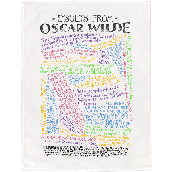 Oscar Wilde Insults Tea Towel