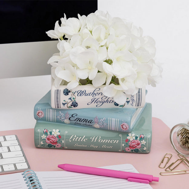 Classic Novels Book Stack Planter