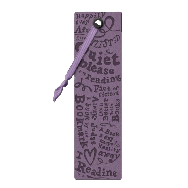 Quiet Please - Faux Leather Bookmark