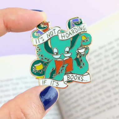 It's Not Hoarding If It's Books Pin