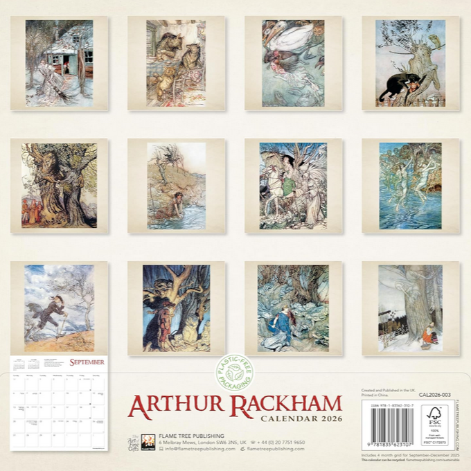 Arthur Rackham 2026 Wall Calendar