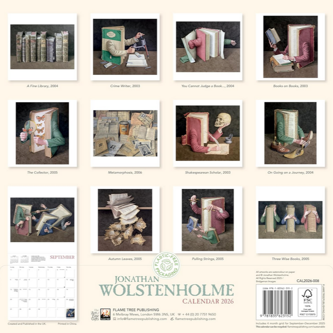 Jonathan Wolstenholme 2026 Wall Calendar