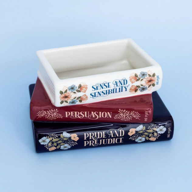 Jane Austen Book Stack Planter