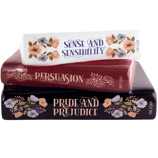 Jane Austen Book Stack Planter