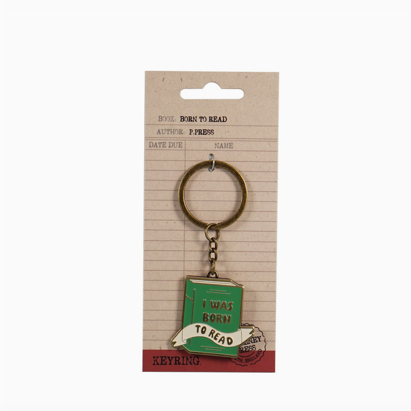 I was Born to Read Keyring