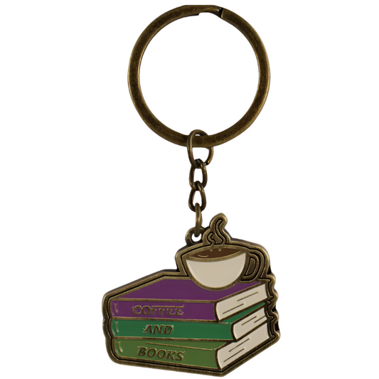 Coffee and Books Keyring