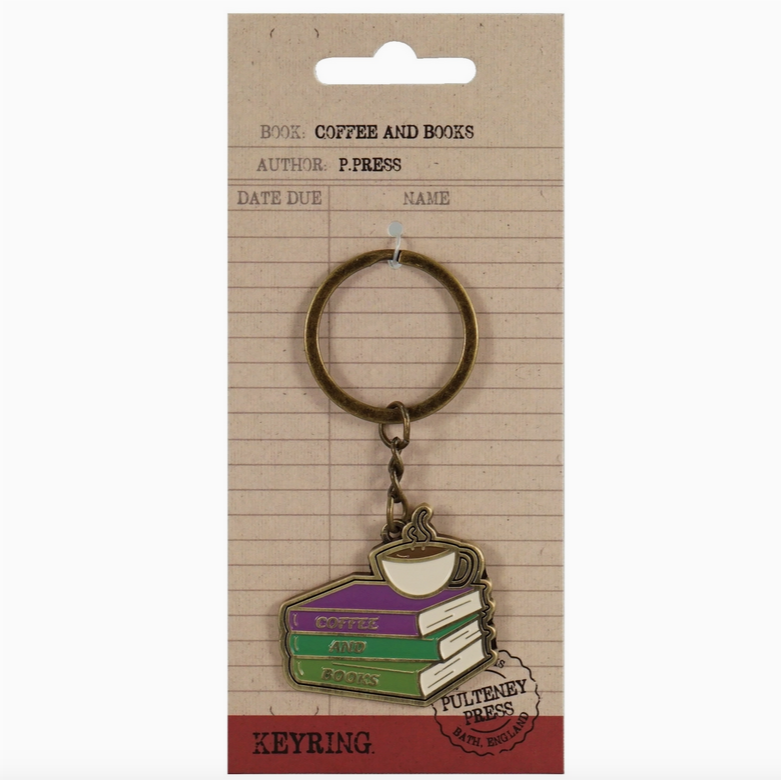 Coffee and Books Keyring