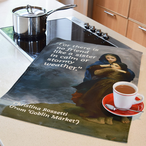 Christina Rossetti Sisters Tea Towel
