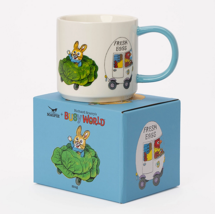Richard Scarry Things That Go Mug (Blue Handle)