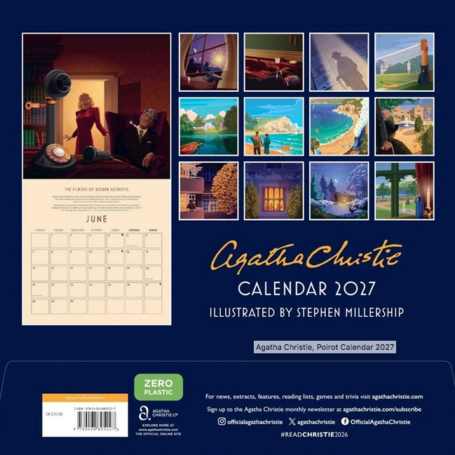 Agatha Christie 2027 Wall Calendar