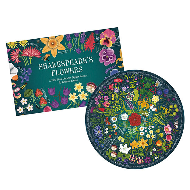 Shakespeare's Flowers 1000-Piece Circular Jigsaw Puzzle