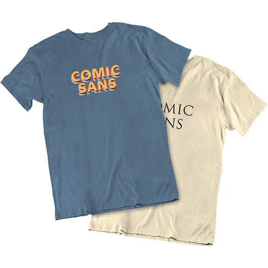 Comic Sans Fan T-shirt - Choice of Shapes/Styles