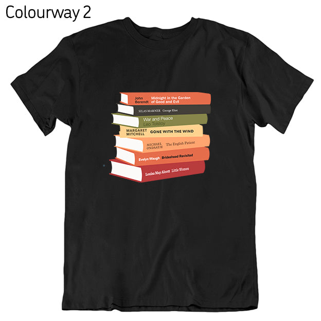 Personalised Bookshelf T-shirt - Grey/Black