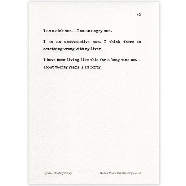 Dostoevsky 40th Birthday Quotation Card