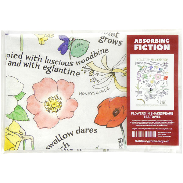 Shakespeare's Flowers Tea Towel
