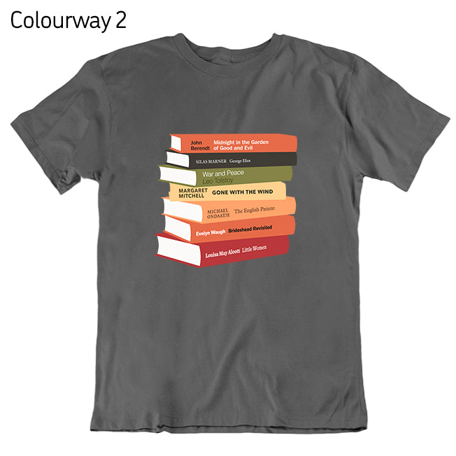 Personalised Bookshelf T-shirt - Grey/Black