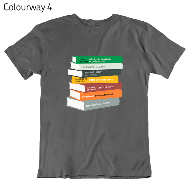 Personalised Bookshelf T-shirt - Grey/Black