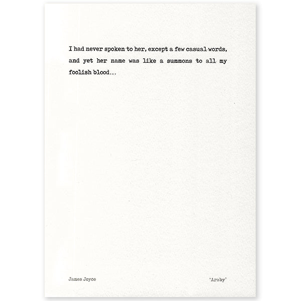 James Joyce 'Love' Quotation Card