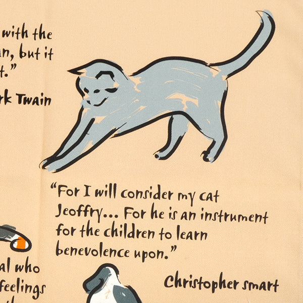 Literary Cats Tea Towel
