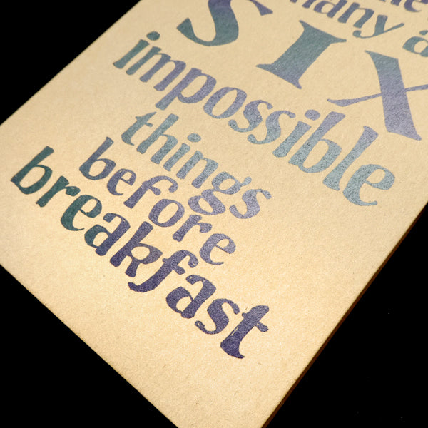 Six Impossible Things Notebook