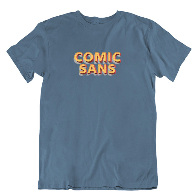 Comic Sans Fan T-shirt - Choice of Shapes/Styles