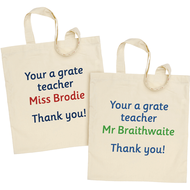 Personalised Teacher Tote Bag