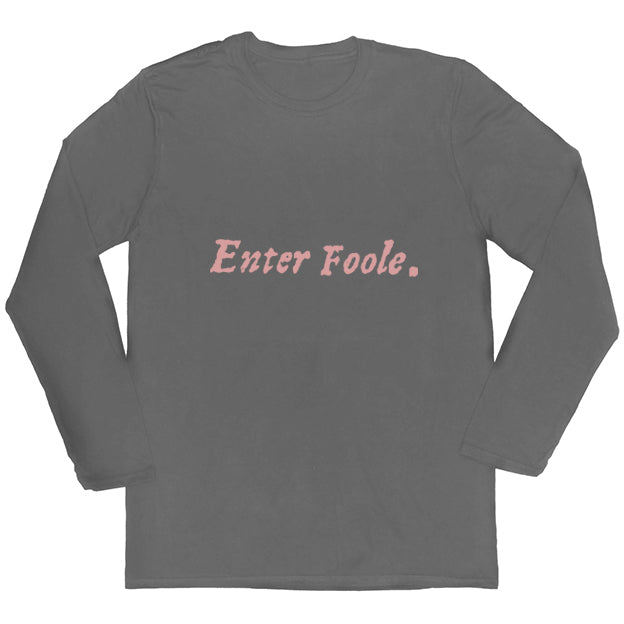 Enter Foole First Folio T-shirt - Grey - Choice of Shapes/Styles