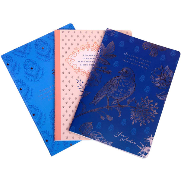 Jane Austen Sewn Notebook Collection - Set of 3