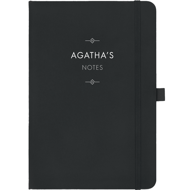 Personalised Notebook - Sans Serif Font with Ornaments