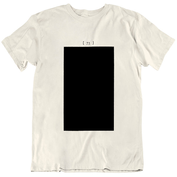 Tristram Shandy Black Page T-shirt - Choice of Shapes/Styles