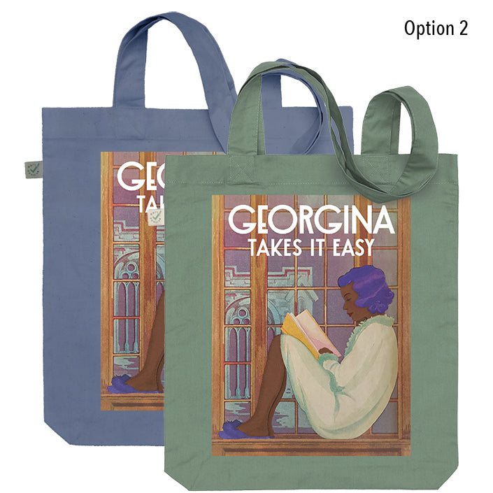 Personalised Book Cover Tote - Taking it Easy