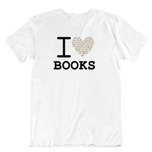 I Heart Books T-shirt - Choice of Shapes / Styles