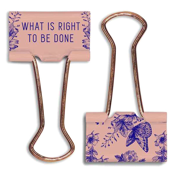 Jane Austen Floral Pattern Binder Clips