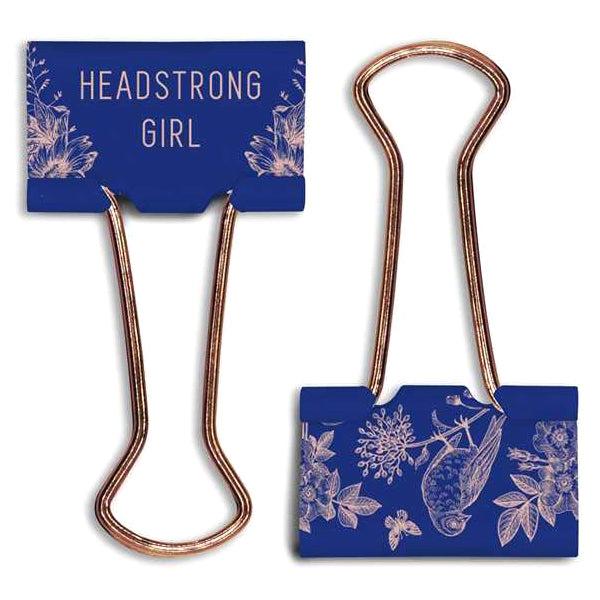 Jane Austen Floral Pattern Binder Clips