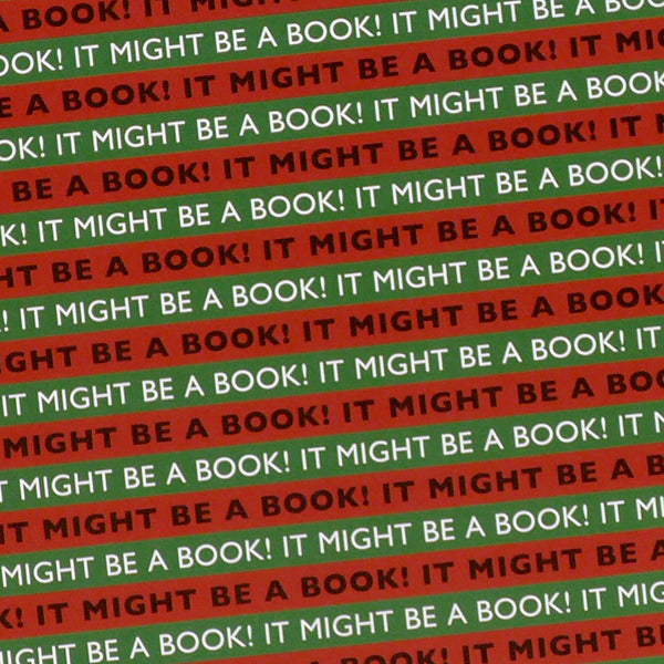 It Might Be A Book! Wrapping Paper Red/Green