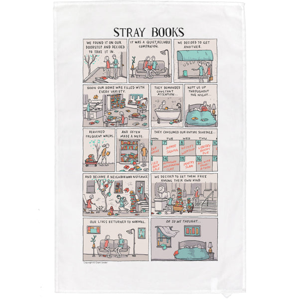 Stray Books - Grant Snider Tea Towel – The Literary Gift Company