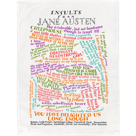 Jane Austen Insults Tea Towel