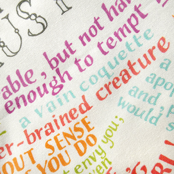 Jane Austen Insults Tea Towel