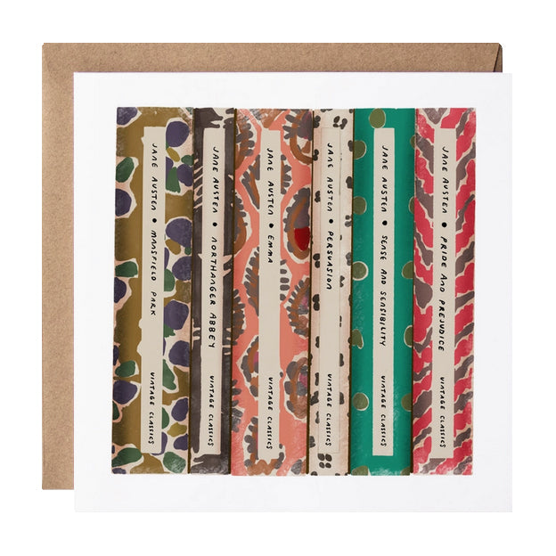 Jane Austen Bookshelf Card