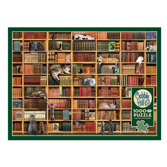 Cat Library 1000-Piece Jigsaw Puzzle