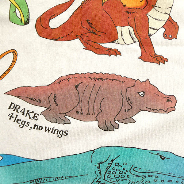 Medieval Dragon Explainer Tea Towel