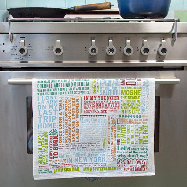First Lines of Literature Tea Towel