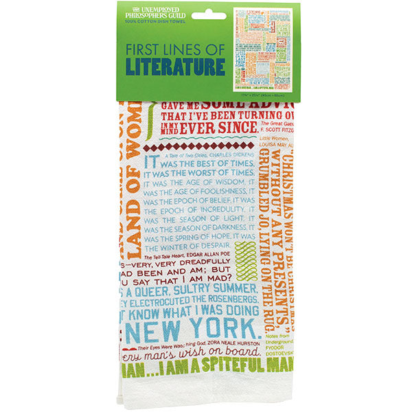 First Lines of Literature Tea Towel