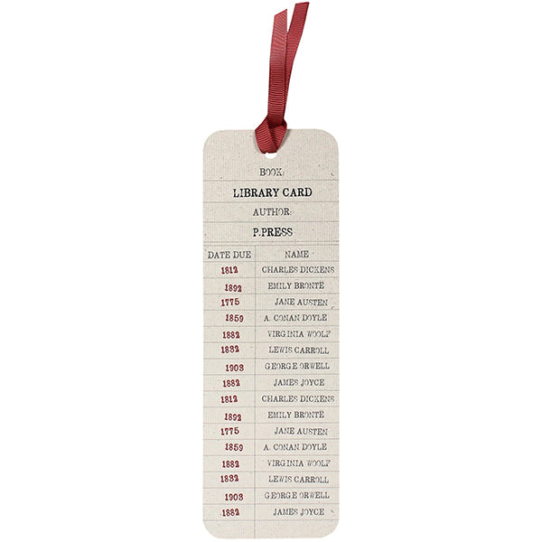Library Card Bookmark