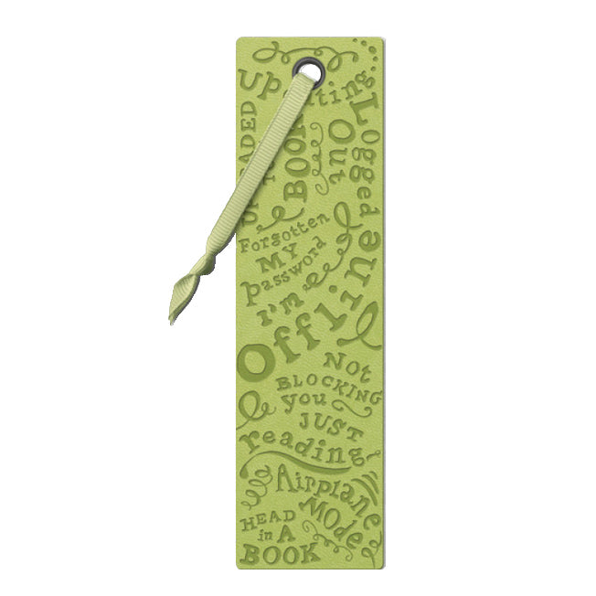 Offline - Faux Leather Bookmark